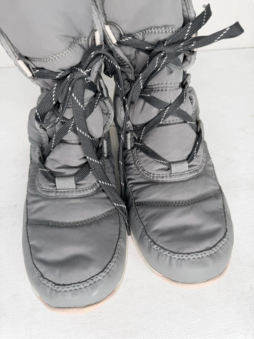Sorel Whitney gray lace up waterproof boot